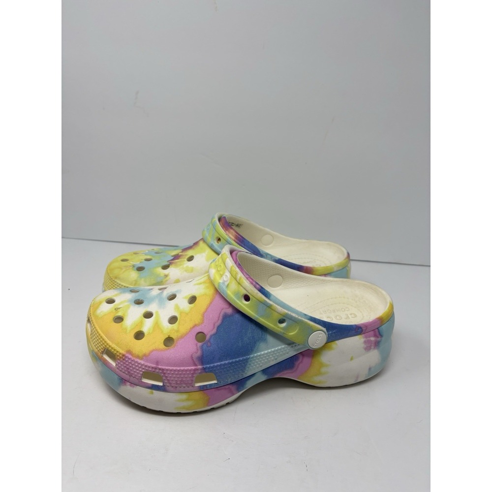 Crocs Tie-dye Womens Pastel Platform Clogs Size Women's 10